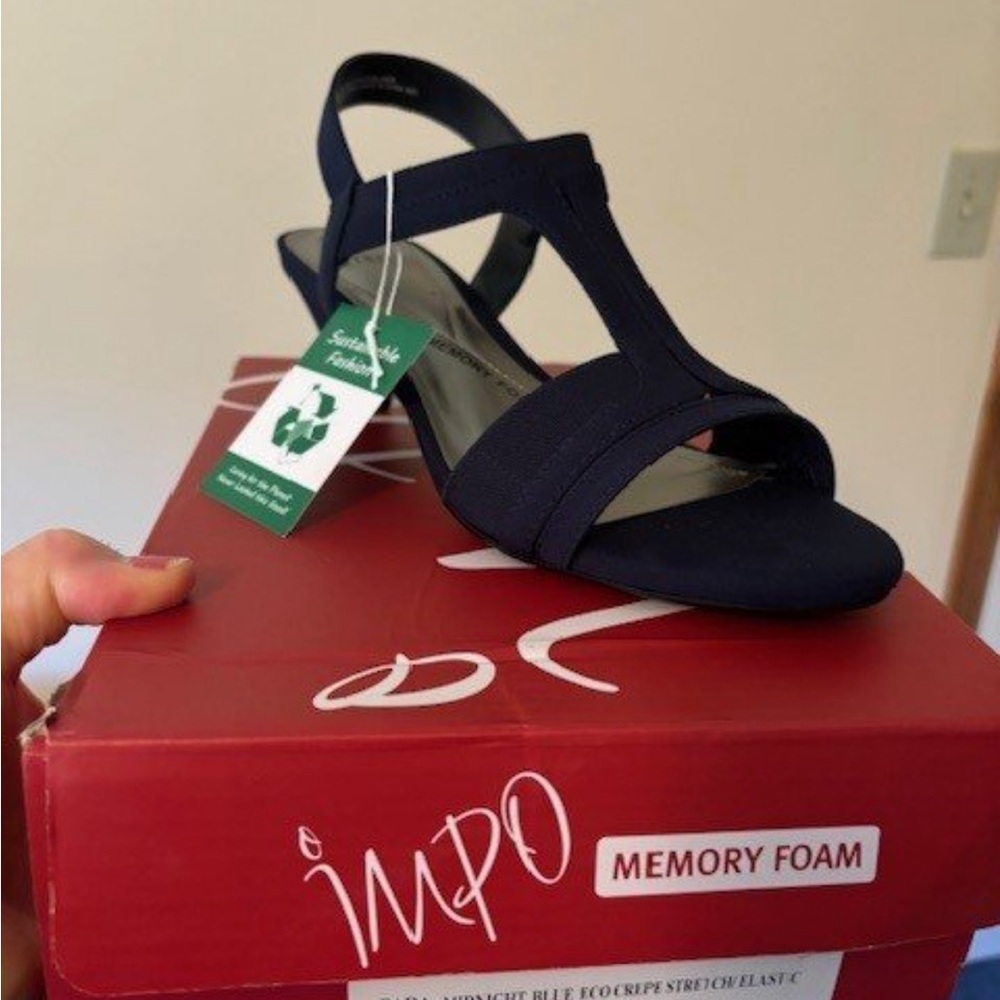 Impo Women's Dark Blue Sandals with Memory Foam